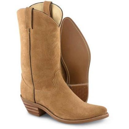 Handmade Pure Suede Leather Cowboy Boot For..
